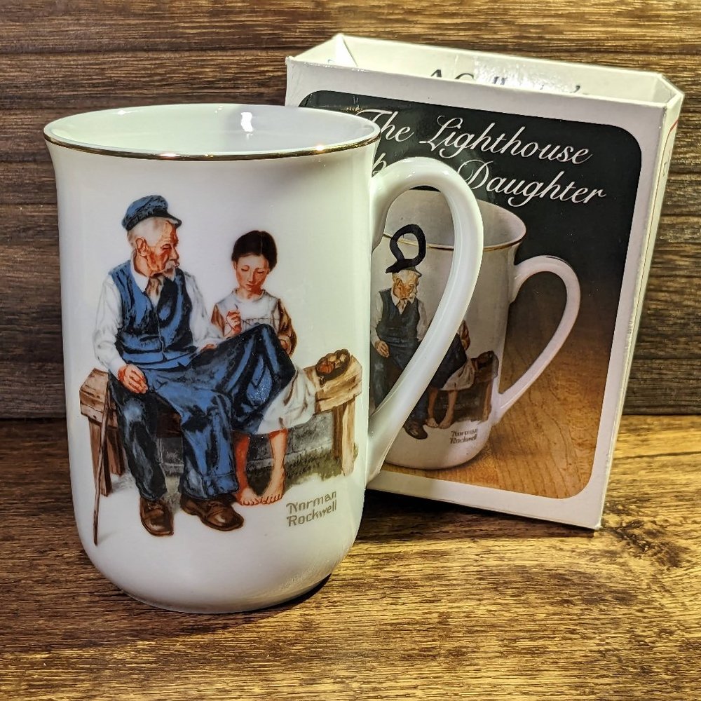 norman rockwell mug- The Lighthouse Keepers Daughter Vintage Excellent Cond